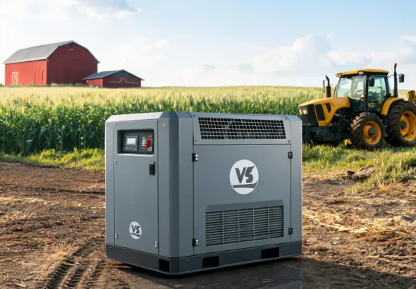 VSD Rotary Screw Agriculture Industry Air Compressors for 24 Hour Farm Continuous Work
