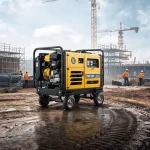CFM Rated Permanent Magnet VFD Screw Diesel Portable Compressors for Construction Projects