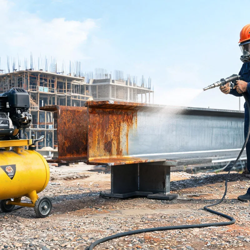 Can a Diesel Portable Air Compressor Power Rust Removal Sandblasting?