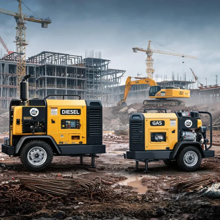 Choosing Between Diesel Portable Air Compressor and Gas for Heavy Construction