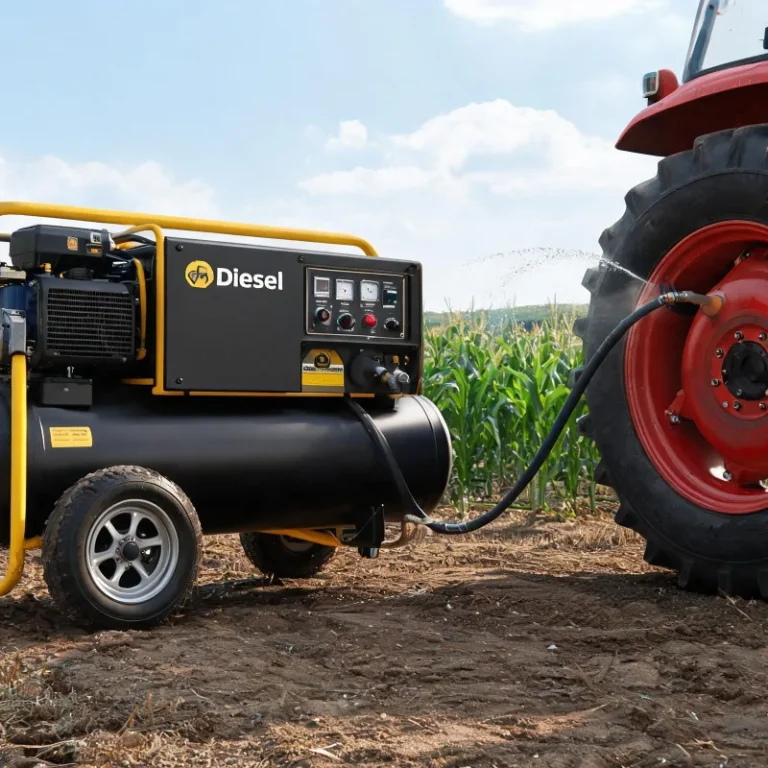 Diesel Portable Air Compressor for Agricultural Field Maintenance Needs