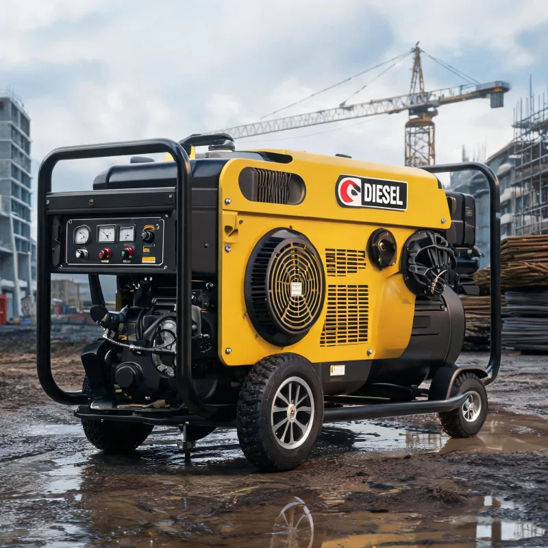 Diesel Portable Air Compressor for Construction Site Centrifugal Industrial Operations