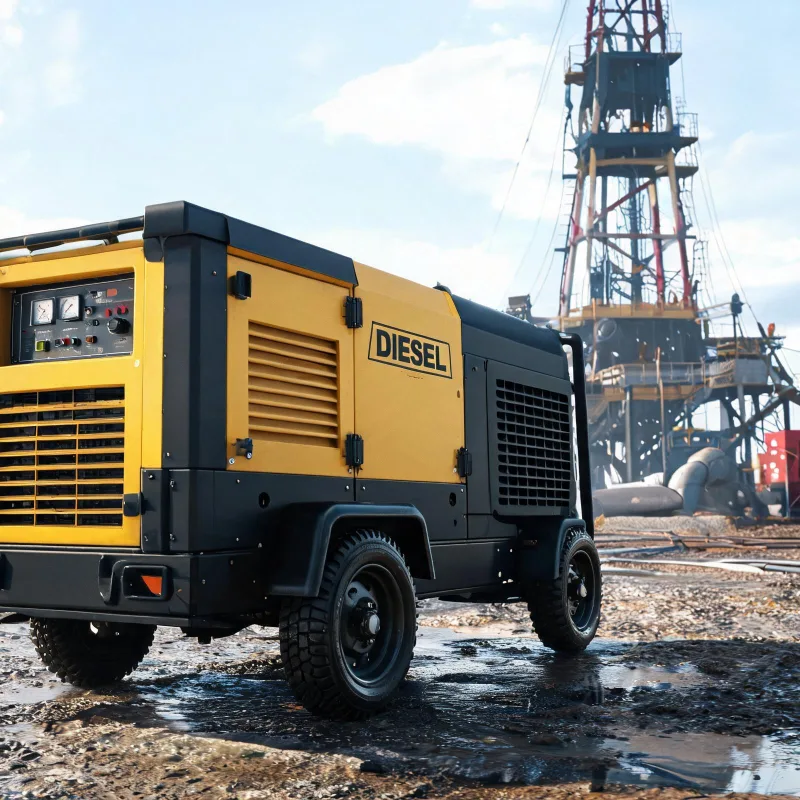 Diesel Portable Air Compressor for High Pressure Oil & Gas Well Drilling Operations