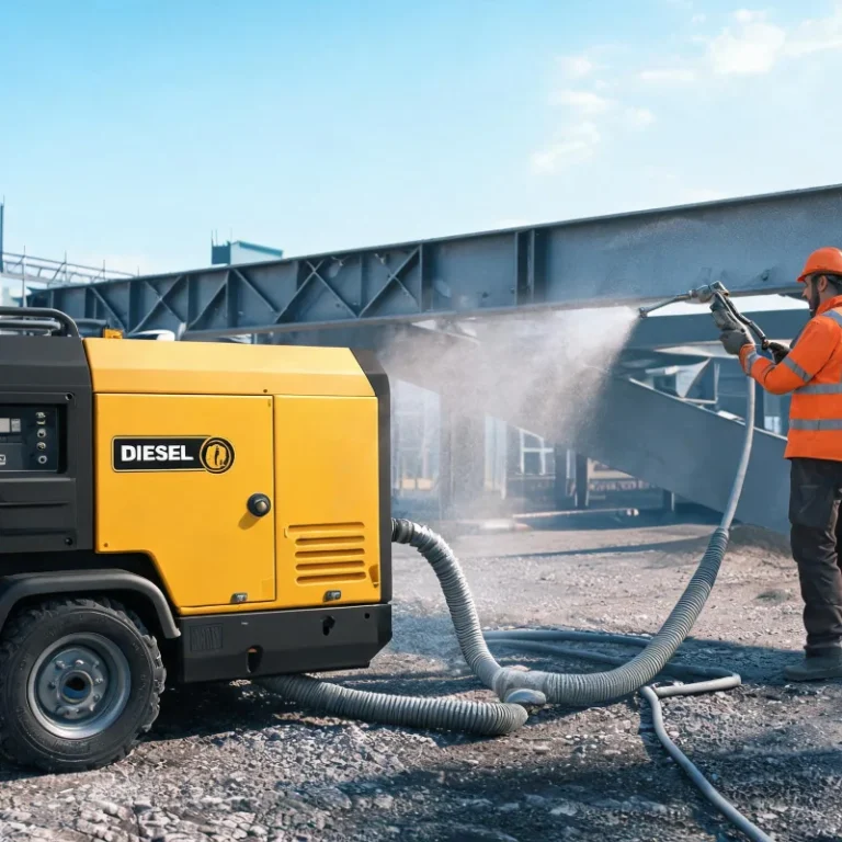 Diesel Portable Air Compressor for Sandblasting: Proper Piping Sizing