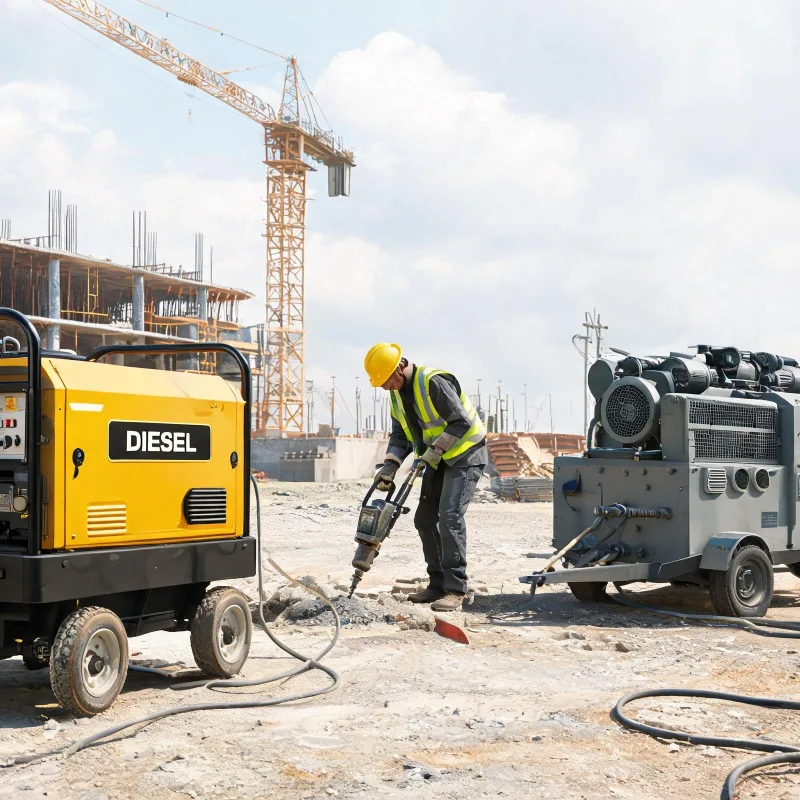 Diesel Portable Air Compressor vs Electric Stationary for Construction Projects