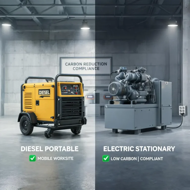 Diesel Portable Air Compressor vs Electric Stationary for Industrial Carbon Reduction Compliance