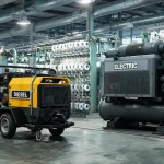 # Diesel Portable Air Compressor vs Electric Stationary for Textile Mills