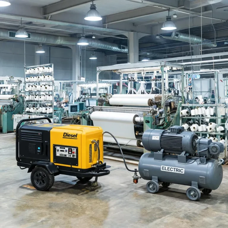 Diesel Portable Air Compressor vs Stationary Electric for Textile Factories