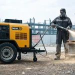 Diesel Portable Air Compressors for Outdoor Mobile Rust Removal Sandblasting