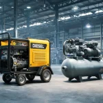 Diesel Portable vs Stationary Electric Air Compressor for Large Factory Sizing