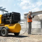 How Much PSI Do You Need for Sandblasting With a Diesel Portable Air Compressor