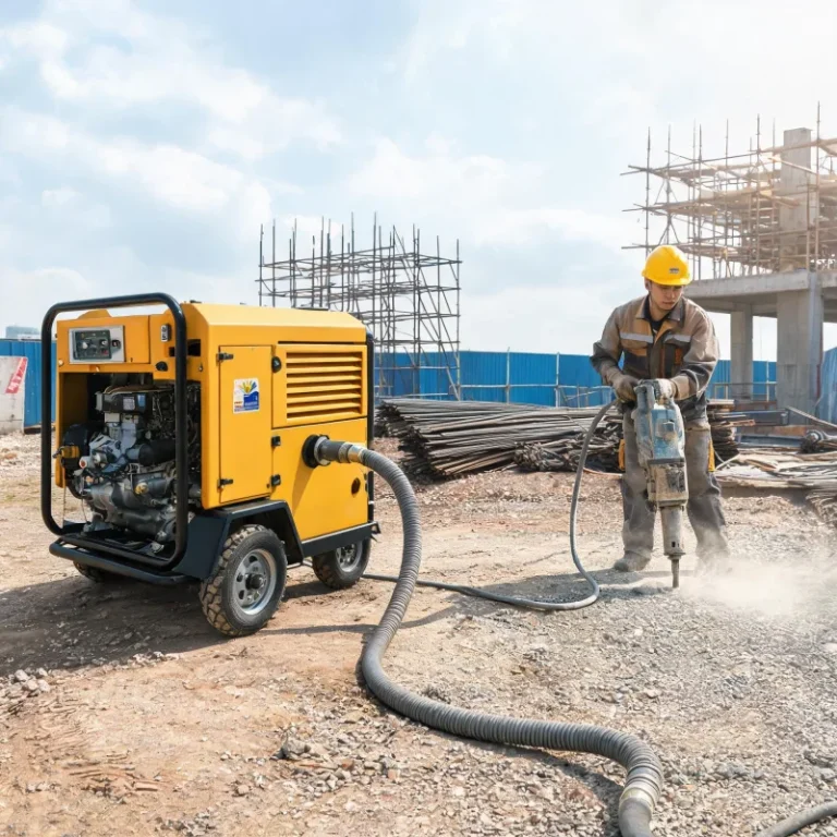 How Small Portable Diesel Air Compressors Work With Compressed Air Piping