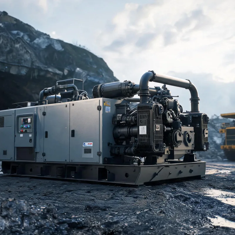 Large Flow Two Stage Screw Compressor Whole Mine Air Supply Scheme