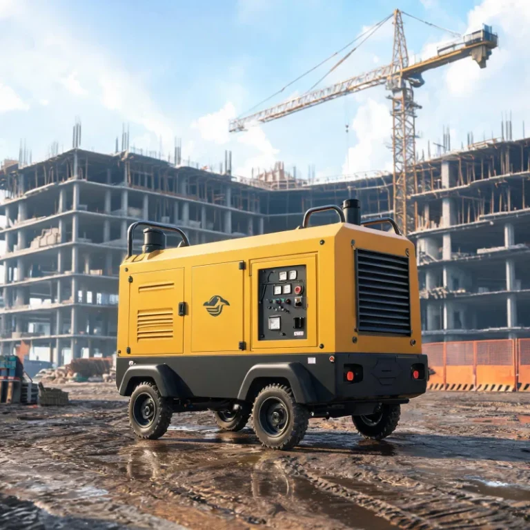 Low Fuel Consumption Mobile Diesel Air Compressor for Construction Sites