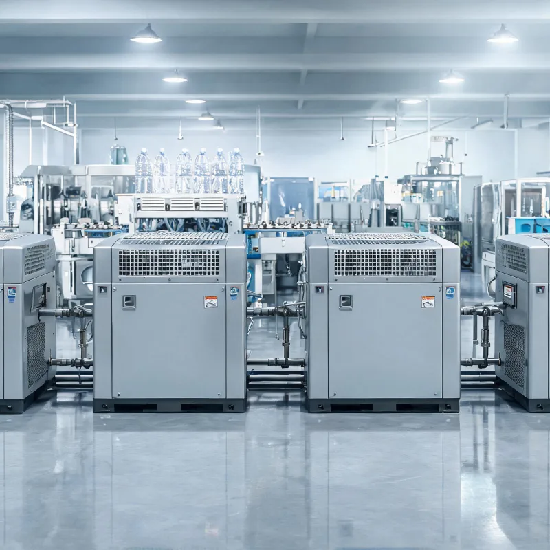 Multi-Machine Parallel Air Compressor Station Design for Mass PET Production