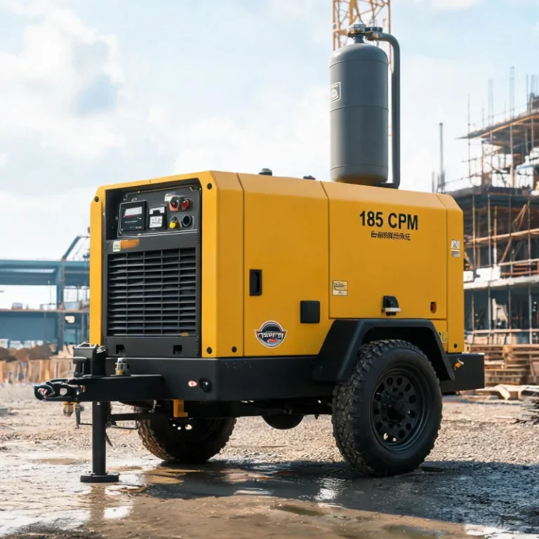 Pricing Guide: 185 CFM Diesel Portable Air Compressor With Integrated Air Dryer