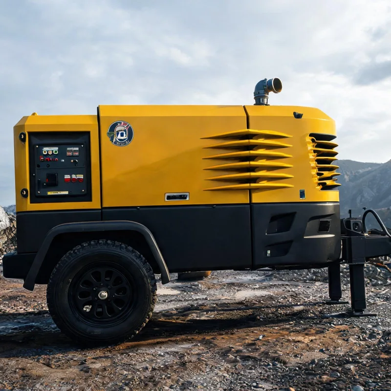Reliable Two Stage Screw Diesel Portable Air Compressors for Remote Job Sites