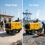 Single Stage vs Two Stage Screw Diesel Portable Air Compressor: Practical Selection