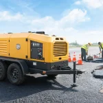 Small Trailer Mounted Diesel Portable Air Compressor for Road Repair Projects