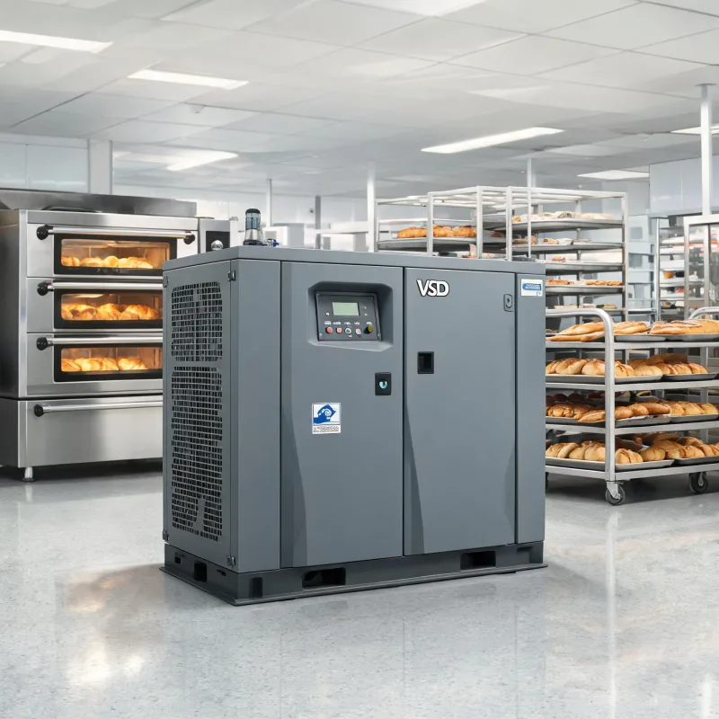 VSD Oil-Free Screw Compressor Bakery Production Practical Case