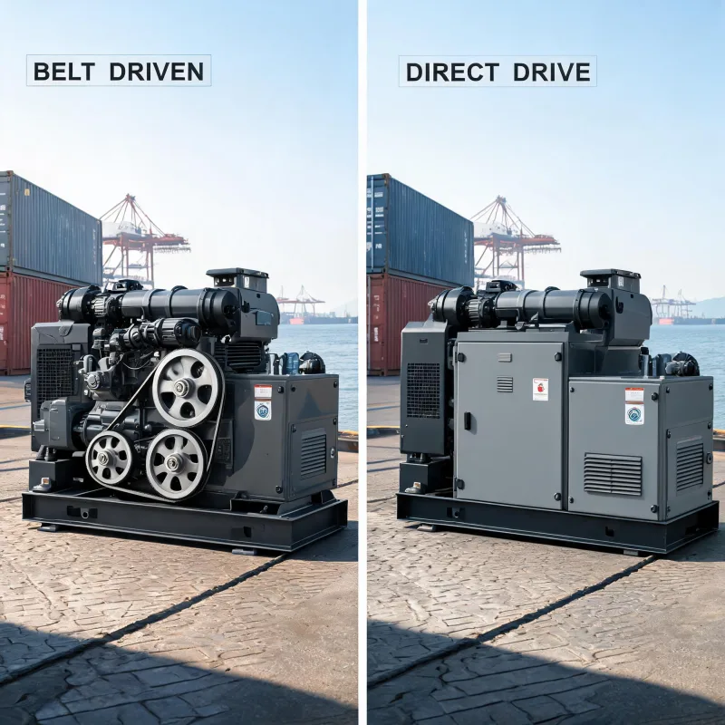 How to Choose Between Belt and Direct Driven Units for Water Lubricated Oil-Free Screw Operations